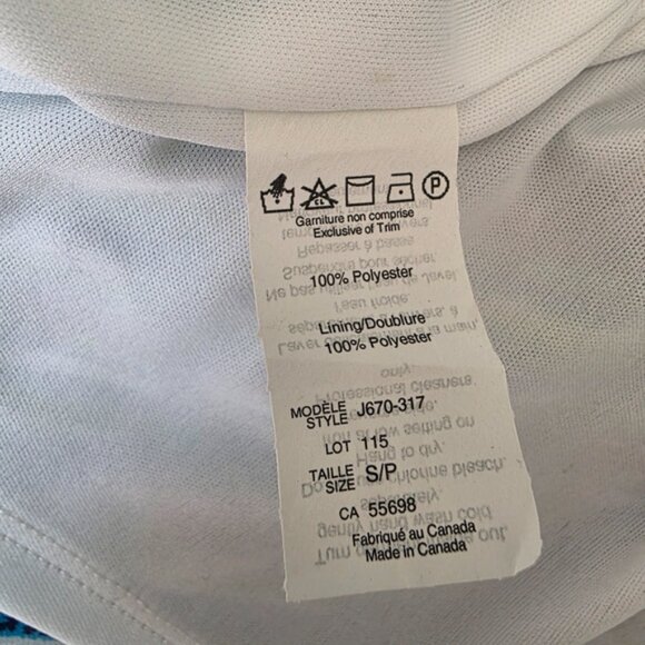 M I K O Flowy High Low Chiffon Summer Skirt Blue Stripe Small - Picture 9 of 10